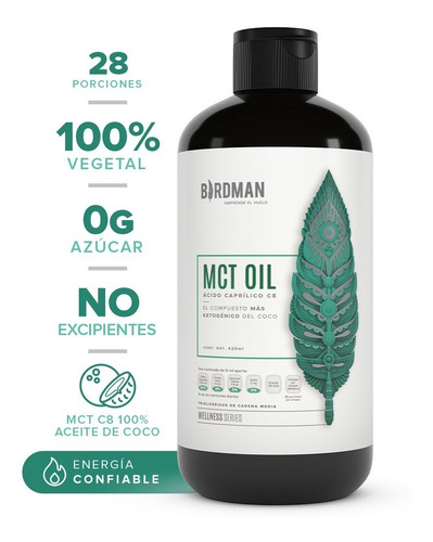 Suplemento en líquido Birdman  MCT Oil