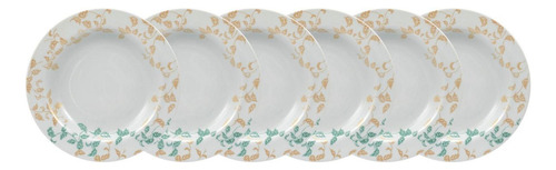 Conjunto De Pratos Fundos 06 Outono Schmidt