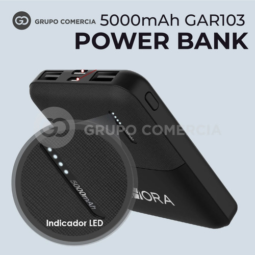 Imagen 2 de 4 de Power Bank 5.000 Mah Portable Original 1hora Facil De Llevar