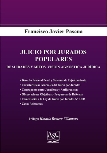 Juicios Por Jurados Populares - Pascua, Francisco J
