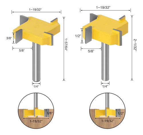 Broca De Enrutador Cnc Con Punta De Carburo De 1/4