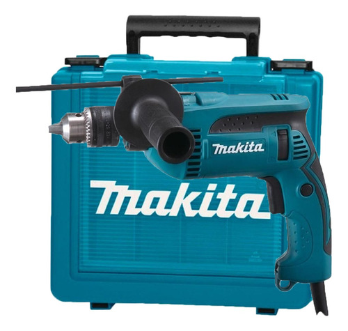 Furadeira martelete parafusadeira elétrica de 13mm Makita HP1640K 680W + accesorios com maleta de transporte 240V