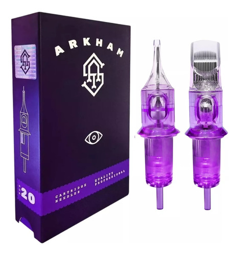 Kit 20 Cartuchos De Tatuagem Arkham Round Magnum