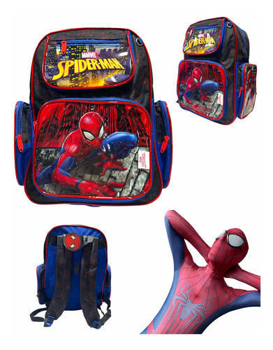 Mochila Spiderman Con Relieves En 3d Hombre Araña Y Mass ++