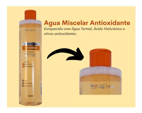 Max Love - Demaquilante Água Micelar Antioxidante 300ml