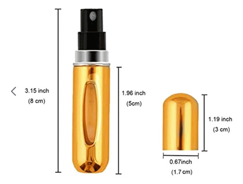 Imagen 5 de 5 de Mini Perfumero Recargable X 5u Via Atomizador 5ml Promoción