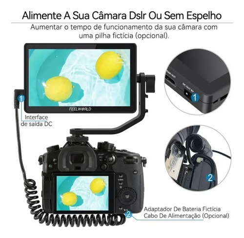 Monitor Feelworld F6 Plus V2 Original Touch 3d Lut 6 Brasil
