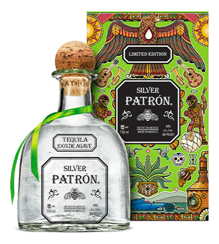 Pack De 2 Tequila Patrón Silver Edicion Sergio Perez 700 Ml