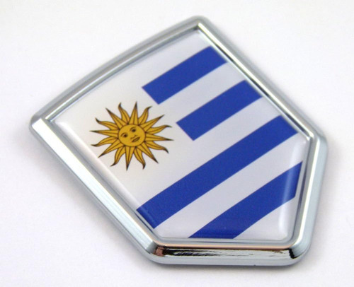 Uruguay Bandera Coche Cromo Emblema Calcomanía Pegatin...