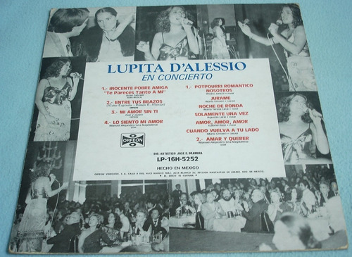 Lupita D´alessio. Inocente Pobre Amiga. Disco Lp Vinil (Usado)