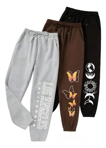 3pc Jogger Mujer Casual Deportivo Mod Pants Dama