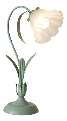 Lámpara De Loto Flores Vintage Lectura Led, Luz Nocturna