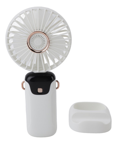 Ventilador Portátil Recargable Con Base De Mano Usb 5 Veloci