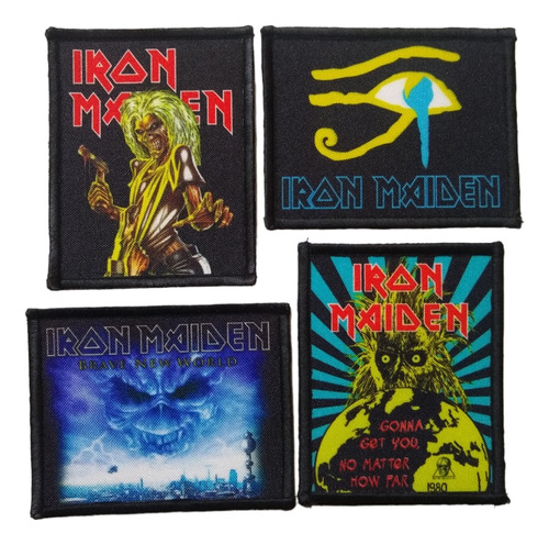 Pack 4 Parches Iron Maiden (c) Maniametal 