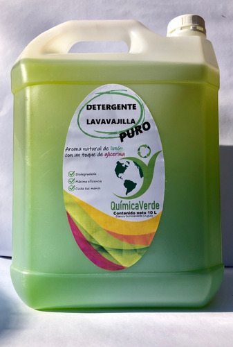 Detergente Biodegrad. Limón, Puro, Calidad Excepcional 10 L