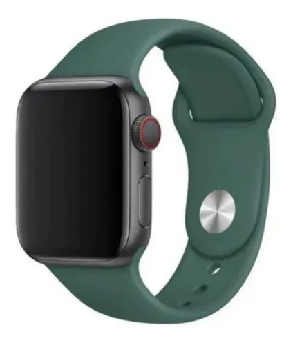 Pulseira Sport Para Apple Watch Serie 8 41mm 45mm Sm Top Cor Verde-escuro Largura 41 mm