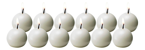 Biedermann & Sons Velas De Bola, 1.5 Pulgadas, Blancas, Caja