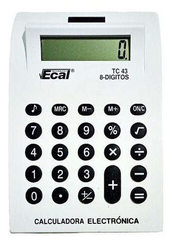  Calculadora Electrónica Ecal Tc 43 / 8 Dígitos / 9 Func. 
