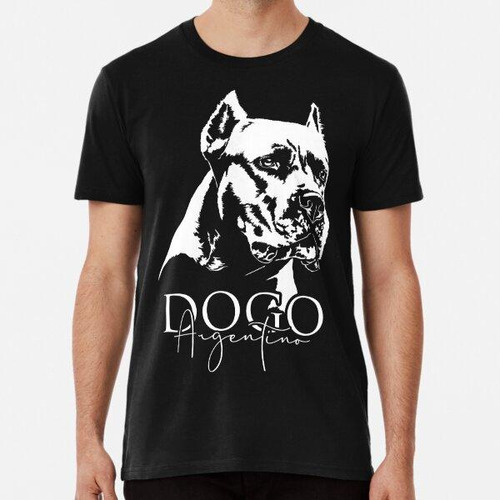 Remera Retrato De Perro Dogo Argentino Algodon Premium