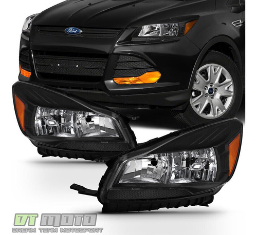 Par Faros Negro Interior Ford Escape Sel 2013 2.5l