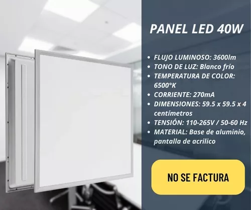 Panel LED 60X60 48W luz cálida - CELECTRICA