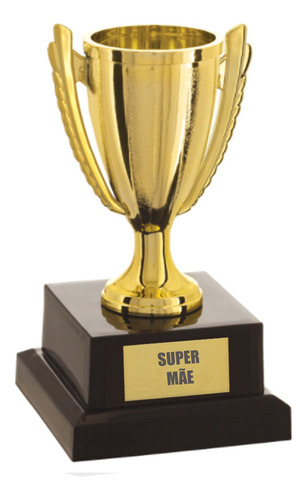 Imagem 1 de 2 de Trofeu Dourado Super Mae Presente Criativo