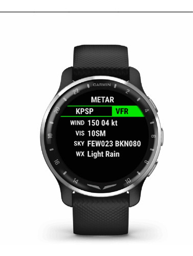 Reloj inteligente Garmin D2 Air X10 Aviator negro