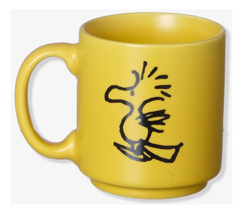 Caneca Mini Tina Snoopy Woodstock 100 Ml Zona Criativa Cor Amarelo