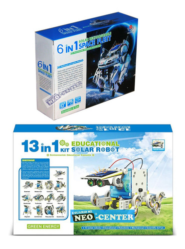 Pack X2 Modelos Kit Robot Solar: 13en1 + 6en1