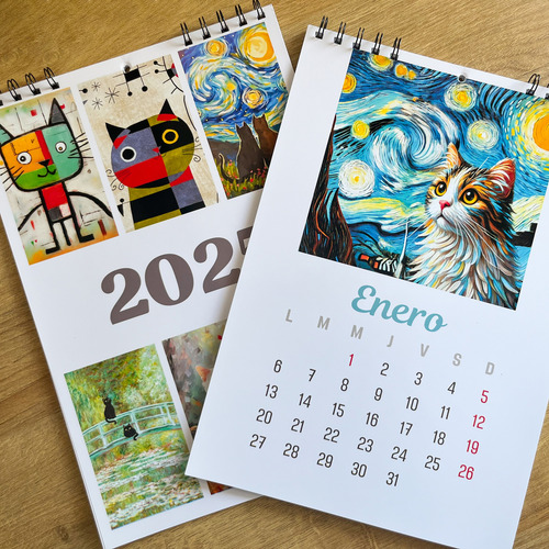 Calendario De Pared Para Colgar 20x30 De Gatos | Cat Lovers Gatos
