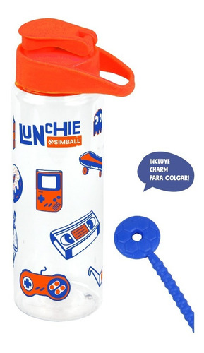 Botellita Deportiva Plástica Con Tapa 750 Ml Gamer Simball