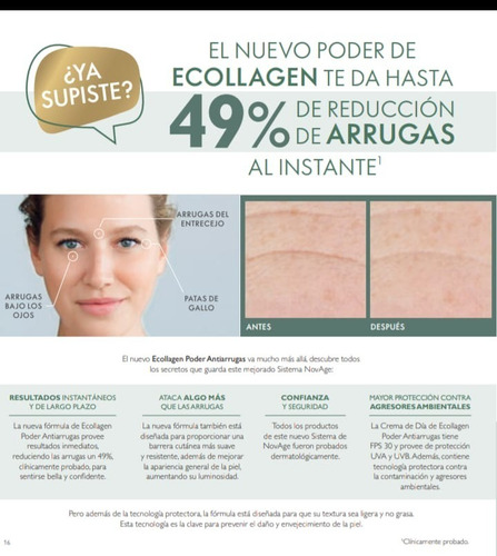 Imagen 2 de 6 de Sistema Facial Novage Ecollagen + Envio Gratis Oriflame