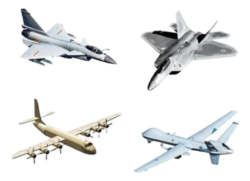4x Modelos De Aviones De Diy Avión De Cumpleaños