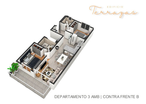 Imagen 6 de 10 de Edificio Terrazas 3 Ambientes Villa Urquiza