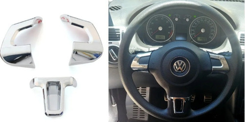 Apliques Volante Volkswagen Vw Bora Gol Voyage 3 Piezas