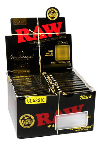Caixa De Seda Raw Black Connoisseur C/ Piteira - Da Mata