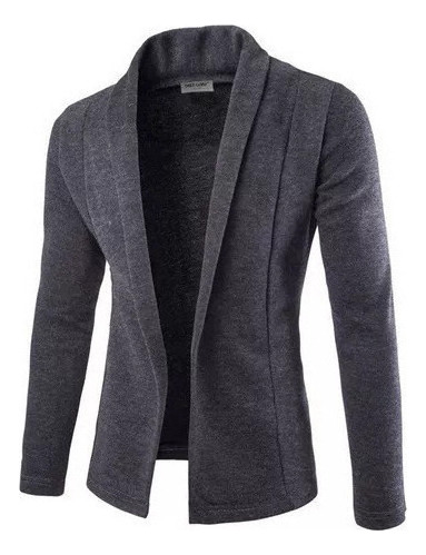 Hombre Blazer, Cárdigan, Manga Larga, Slim Fit, Suéter