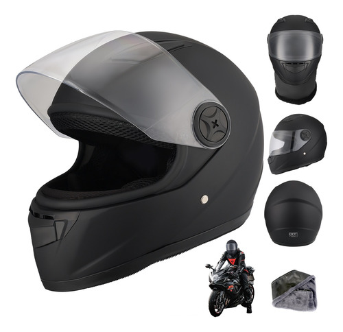 Casco De Motociclista Con Visera Abatible Para Motocicleta