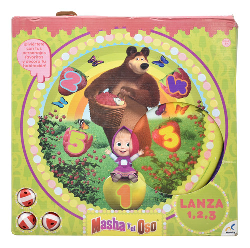 Masha Y Oso Juguete Lanza 1,2,3 Practica Punteria Novelty Cd