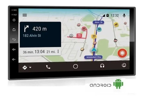 Central Multimídia Android E-tech 7 Polegadas 2gb Ram 16gb