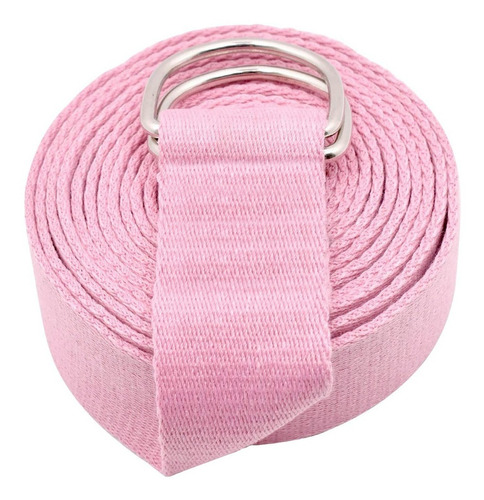 Correa De Estiramiento Yoga Y Pilates Con Hebilla De Ajuste Color Rosa