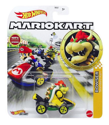 Hot Wheels Mario Kart Bowser Standard Kart Grn20