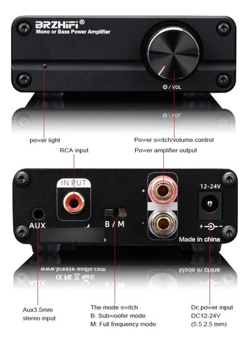 Amplificados Audio Mono Hi Fi 100w + Fuente De Poder