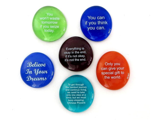 Lifeforce Glass Motivation Stones, Refranes Inspiradores Y A