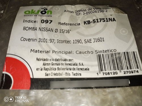 Kit De Bomba De Freno Kb-51751na/ Nissan - 15/16