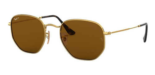 Lentes De Sol Hexagonal Brown Polarizados Ray-ban