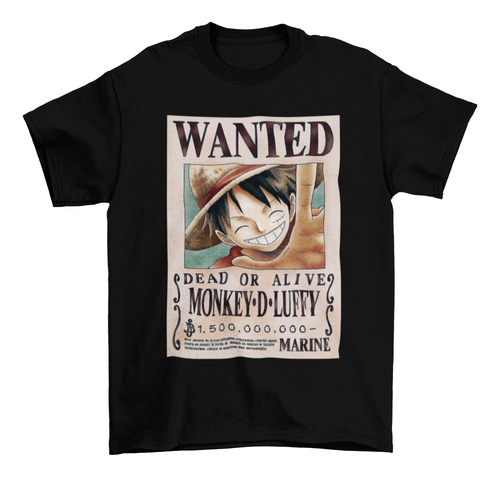 Playera Niño Se Busca Luffy One Piece 