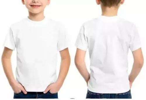 Camisa infantil ROSA CLARO para sublimar 100% poliéster (1 a 14
