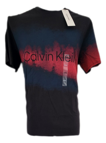 Playera Caballero Calvin Klein Galaxy Logo Crewnk,100% Orig