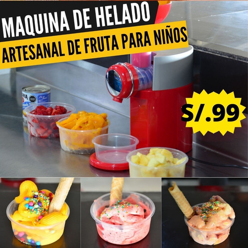 Imagen 1 de 9 de Maquina De Helado De Fruta Artesanal
